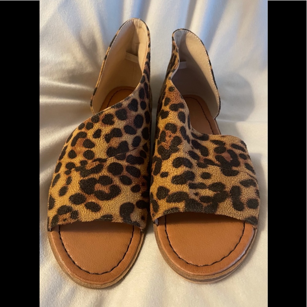 ✨ Beast D’Orsay Leopard Peep-Toe Sandals - Picture 8 of 8